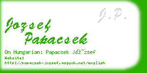 jozsef papacsek business card